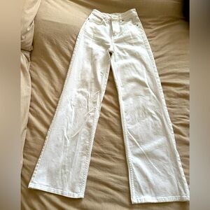 H&M Bright White High and Wide Jeans